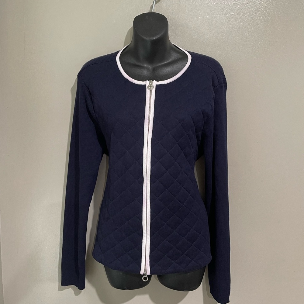 Ralph Lauren Navy Zip Up Cardigan